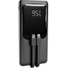 Gembird Fast Charging Power Bank With Integrated cables, 20W, 10000 mAh, Black - (PB10-PD20-LCD-01)