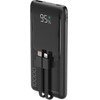 Gembird Fast Charging Power Bank With Integrated cables, 20W, 10000 mAh, Black - (PB10-PD20-LCD-01)