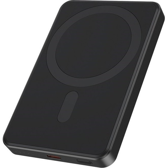 Gembird Magnetic Wireless Powerbank 15 W, 5000 mAh, Black - (PB05-WPC15M-01)