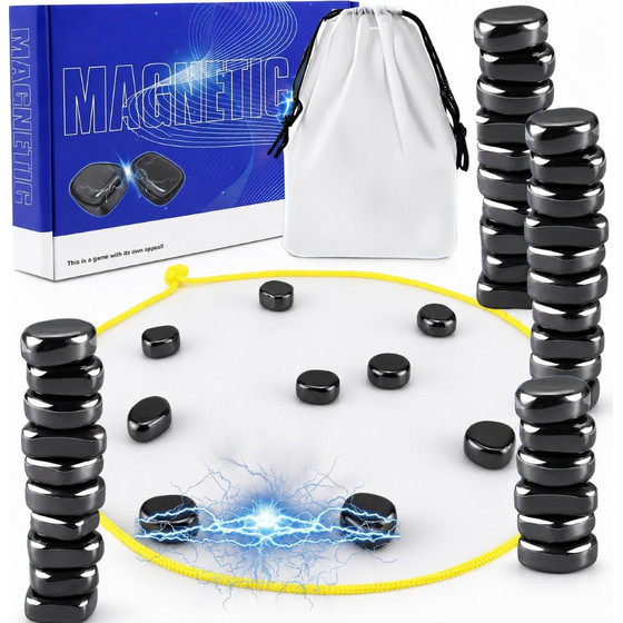 EXTRALINK Toys Magnetic Stones Strategic Game Board 30 Magnets - (EX.80296)