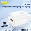 Foneng ��������� �������� ������� �������� �� ����� Usb A Qc 3.0 18W 3A & ������� Usb A �� Usb C ����� - (EU68)