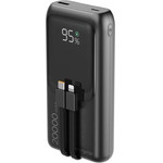 Energenie 20W Fast Charging Power Bank With Integrated Cables 20000 Mah Black - (PB20-PD20-LCD-01)