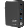 Gembird Universal 4-Port 100W Gan Usb Fast Charger Lcd Black - (TA-UC-1A3C-PD100-01-BK)