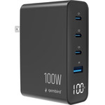 Gembird Universal 4-Port 100W Gan Usb Fast Charger Lcd Black - (TA-UC-1A3C-PD100-01-BK)
