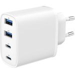 Gembird 4-Port 40W Gan Usb Power Delivery Fast Charger White - (TA-UC-2A2C-PD40-01-W)