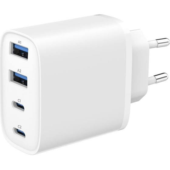 Gembird 4-Port 40W Gan Usb Power Delivery Fast Charger White - (TA-UC-2A2C-PD40-01-W)
