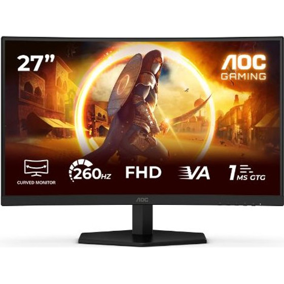 AOC Monitor / 27''-FHD-VA-260Hz-1ms / Curved / 3Y / - (C27G42ZE)
