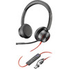 HP - Inc Poly Blackwire 8225 Stereo Microsoft Teams Certified USB-C Headset +USB- C/A Adapter - (8X225AA)