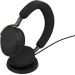 Jabra Headset Evolve3 75 Ms Link390c Stereo Black With Wireless Charger - (37599-999-889)