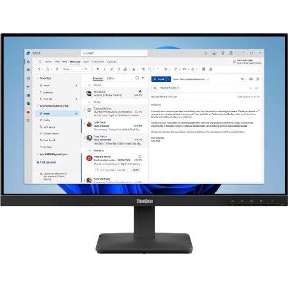 Lenovo Monitor Thinkvision S24-4e 23.8'' Fhd Va 75Hz 4ms, 3-Side Near- Edgeless, HDMI, VGA, 3 Years Warranty - (64B5KAT1EU)