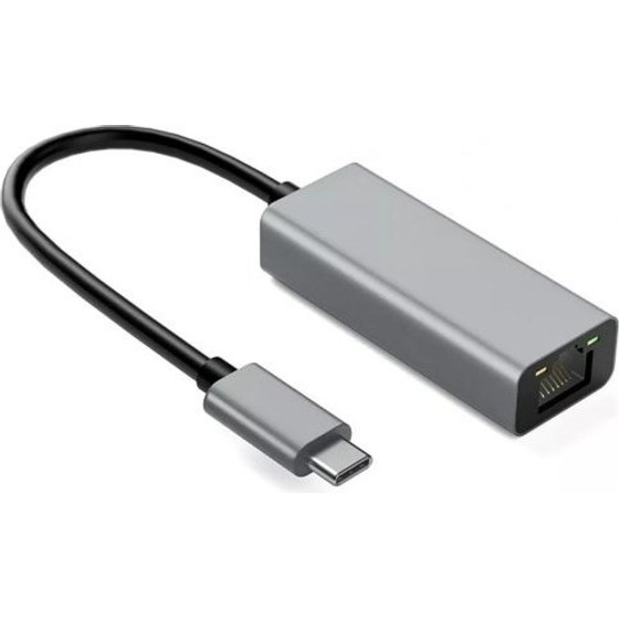 IBOX Aluminum RJ45 to USB Type-C adapter 10/100/1000 Mb/s - (IACRJ)