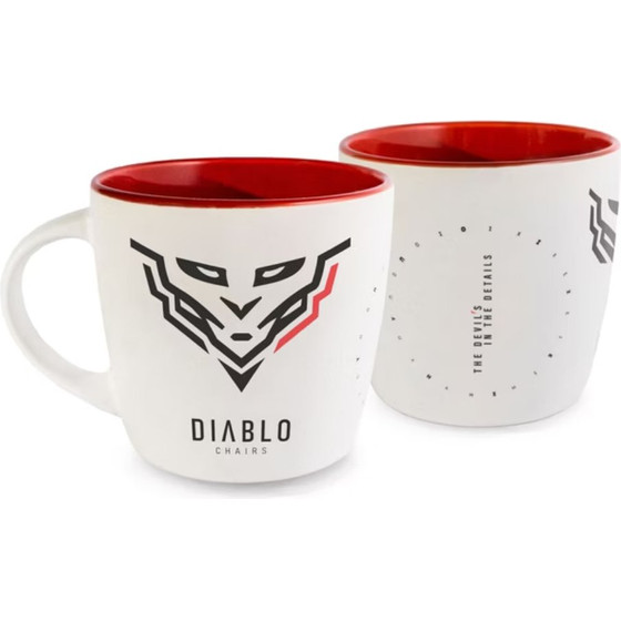 Diablo Chairs Mug white and red - (1169)