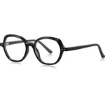 Techsuit - Anti-Blue Light Glasses Reflex PC (LS051) - for Women, Oversized - Black