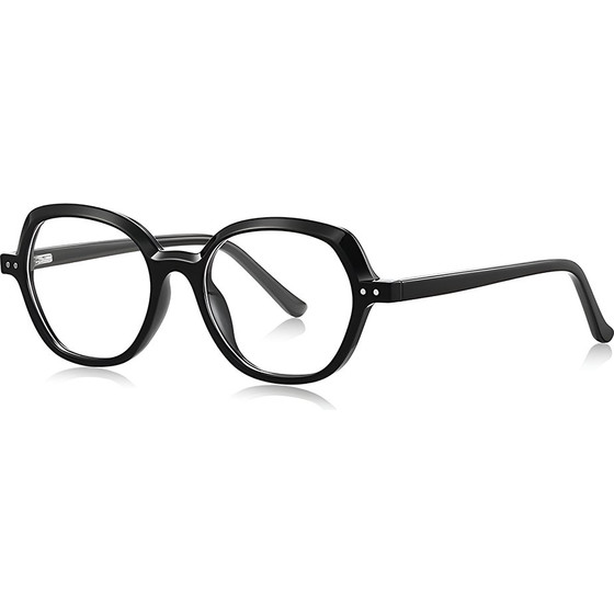 Techsuit - Anti-Blue Light Glasses Reflex PC (LS051) - for Women, Oversized - Black