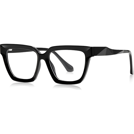 Techsuit - Anti-Blue Light Glasses Reflex PC (LS083) - for Women, Oversized, Square - Black