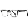 Techsuit - Anti-Blue Light Glasses Reflex PC (LS084) - for Men, Rectangular - Black / Transparent