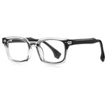 Techsuit - Anti-Blue Light Glasses Reflex PC (LS084) - for Men, Rectangular - Black / Transparent