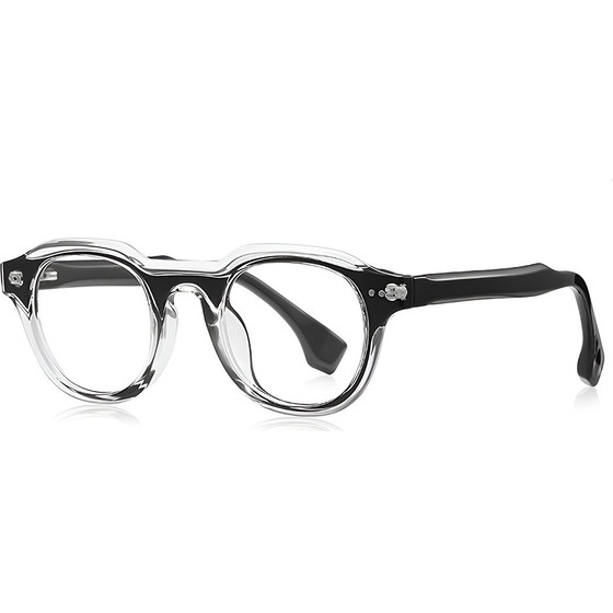 Techsuit - Anti-Blue Light Glasses Reflex PC (LS088) - for Women, Round - Black Gradient