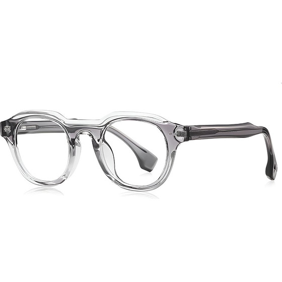 Techsuit - Anti-Blue Light Glasses Reflex PC (LS088) - for Women, Round - Gray Gradient