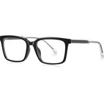Techsuit - Anti-Blue Light Glasses Reflex PC (LS091) - for Men, Flat-Top - Black