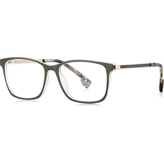 Techsuit - Anti-Blue Light Glasses Reflex PC (LS202) - for Women, Flat-Top - Olive