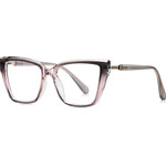 Techsuit - Anti-Blue Light Glasses Reflex PC (LS250) - for Women, Oversized - Pink Gradient
