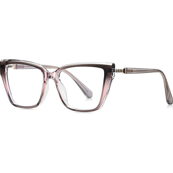 Techsuit - Anti-Blue Light Glasses Reflex PC (LS250) - for Women, Oversized - Pink Gradient