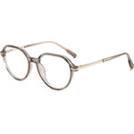 Techsuit - Anti-Blue Light Glasses Reflex PC (TM1062) - Unisex, Browline, Unisex - Transparent Brown