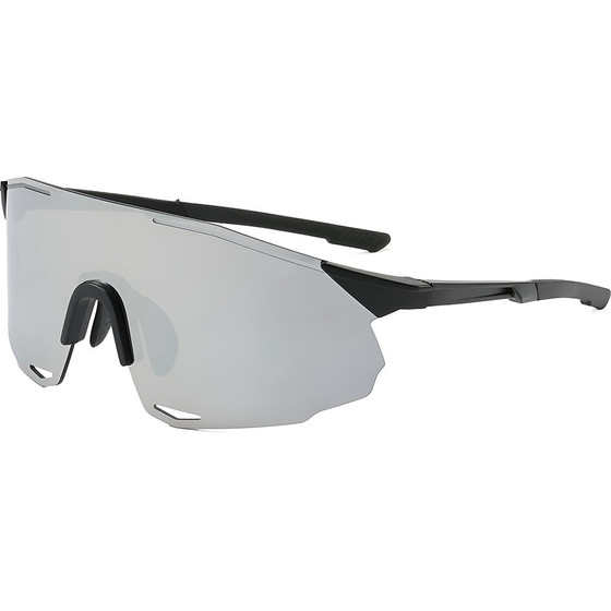 Techsuit - Bike Glasses (8853) - for Cycling, Sport Outdoor Activities, TR90 Frame, Unisex - Black / Silver