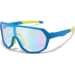 Techsuit - Kids Photochromic Sunglasses (22312) - Protection, Mirror Lens, TPEE Frame, Sport Design - Blue / Yellow