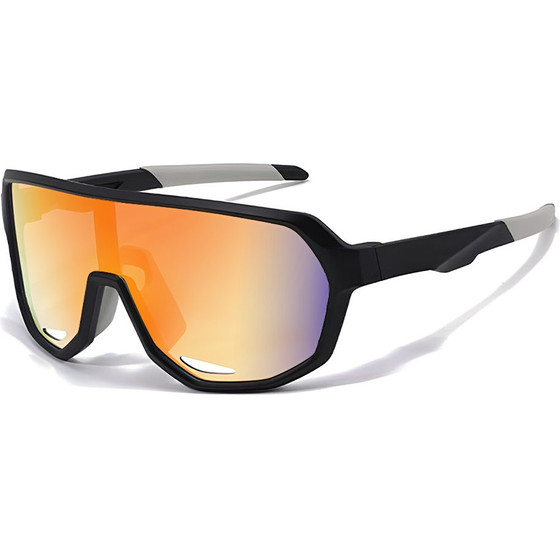 Techsuit - Kids Photochromic Sunglasses (22312) - Protection, Mirror Lens, TPEE Frame, Sport Design - Orange / Black