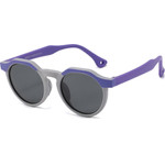 Techsuit - Kids Polarized Sunglasses (601) - UV Protection, Gray Lens, TPEE Frame - Purple / Gray