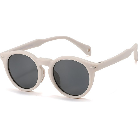 Techsuit - Kids Polarized Sunglasses (602) - UV Protection, Gray Lens, TPEE Frame - Beige