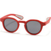 Techsuit - Kids Polarized Sunglasses (8443) - UV Protection, Gray Lens, TPEE Frame - Red
