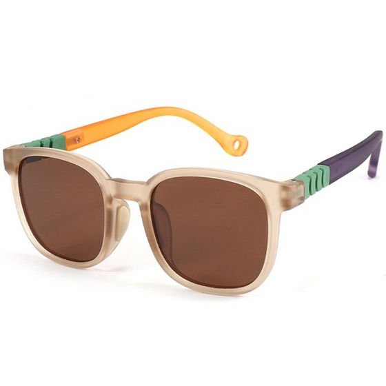 Techsuit - Kids Polarized Sunglasses (9694) - UV Protection, Brown Lens, TR Frame - Multicolor