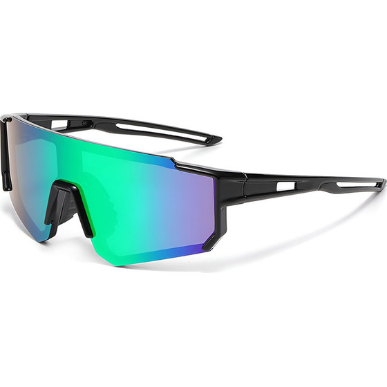 Techsuit - Kids Polarized Sunglasses (R601) - UV Protection, Gray Lens, TR Frame, Sport Design - Black / Green
