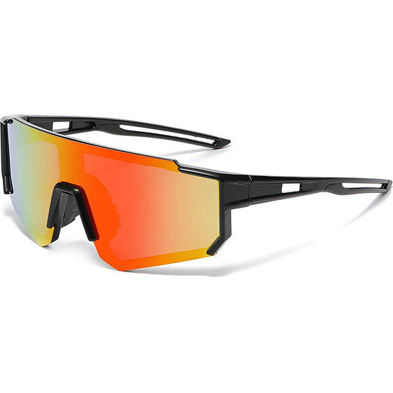 Techsuit - Kids Polarized Sunglasses (R601) - UV Protection, Gray Lens, TR Frame, Sport Design - Black / Orange / Yellow