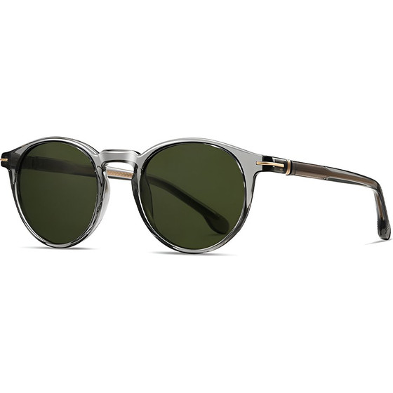Techsuit - Polarized Sunglasses (31235) - for Men, Fashion, TR90 Frame, Scratch-resistant TAC Lenses, Acetate Legs - Green