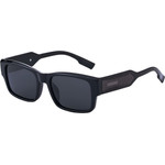 Techsuit - Polarized Sunglasses (8485) - for Men, UV400 Protection, Square Frame, Integrated Nose Pad, Anti-Glare - Black