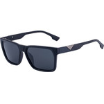 Techsuit - Polarized Sunglasses (8500) - for Men, TAC UV400 Lenses, Flat-Top Design, Casual Look, Anti-glare - Black / Gray