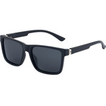 Techsuit - Polarized Sunglasses (8506) - for Men, UV Protection, Square Frame, Lightweight, Fashionable Accessory - Matte Black