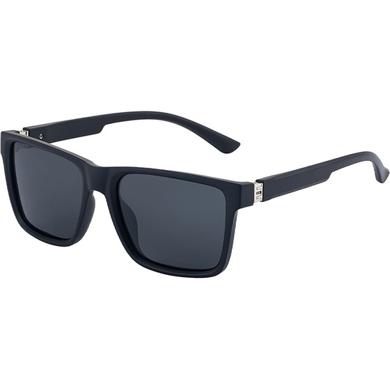 Techsuit - Polarized Sunglasses (8506) - for Men, UV Protection, Square Frame, Lightweight, Fashionable Accessory - Matte Black