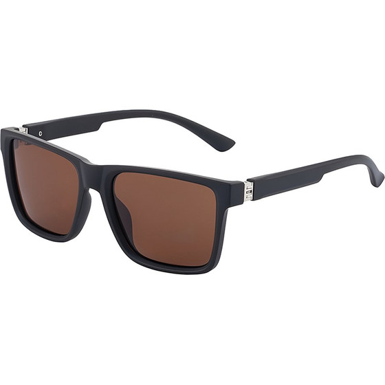 Techsuit - Polarized Sunglasses (8506) - for Men, UV Protection, Square Frame, Lightweight, Fashionable Accessory - Matte Brown