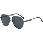 Techsuit - Polarized Sunglasses (8622) - Unisex, with UV Protection, Aviator Frame, HD TAC Lens - Dark Gray