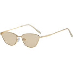 Techsuit - Premium Sunglasses (622) - for Women, Cat-Eye Frame, Minimalist Design - Gold / Champagne
