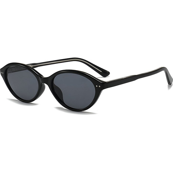 Techsuit - Sunglasses (99034) - for Women, TR90 Oval Frame, Modern Minimalism, Reinforced Hinge - Black