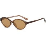 Techsuit - Sunglasses (99034) - for Women, TR90 Oval Frame, Modern Minimalism, Reinforced Hinge - Brown