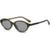 Techsuit - Sunglasses (99034) - for Women, TR90 Oval Frame, Modern Minimalism, Reinforced Hinge - Green