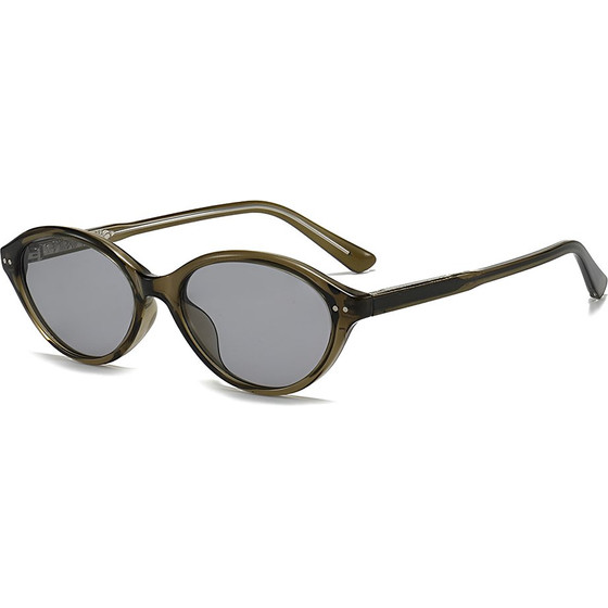 Techsuit - Sunglasses (99034) - for Women, TR90 Oval Frame, Modern Minimalism, Reinforced Hinge - Green