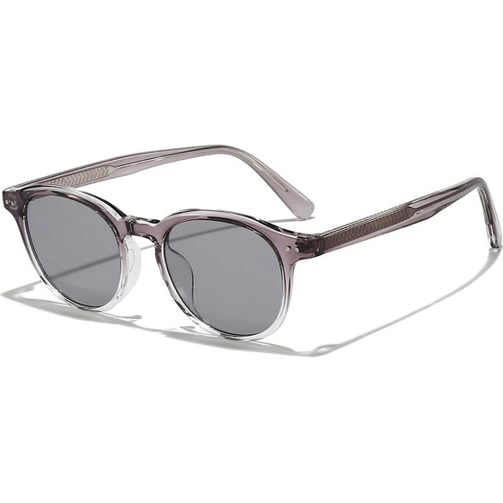 Techsuit - Sunglasses (99046) - Unisex, Lightweight TR90 Frame, Round Design, One-piece Nose Pad - Lila